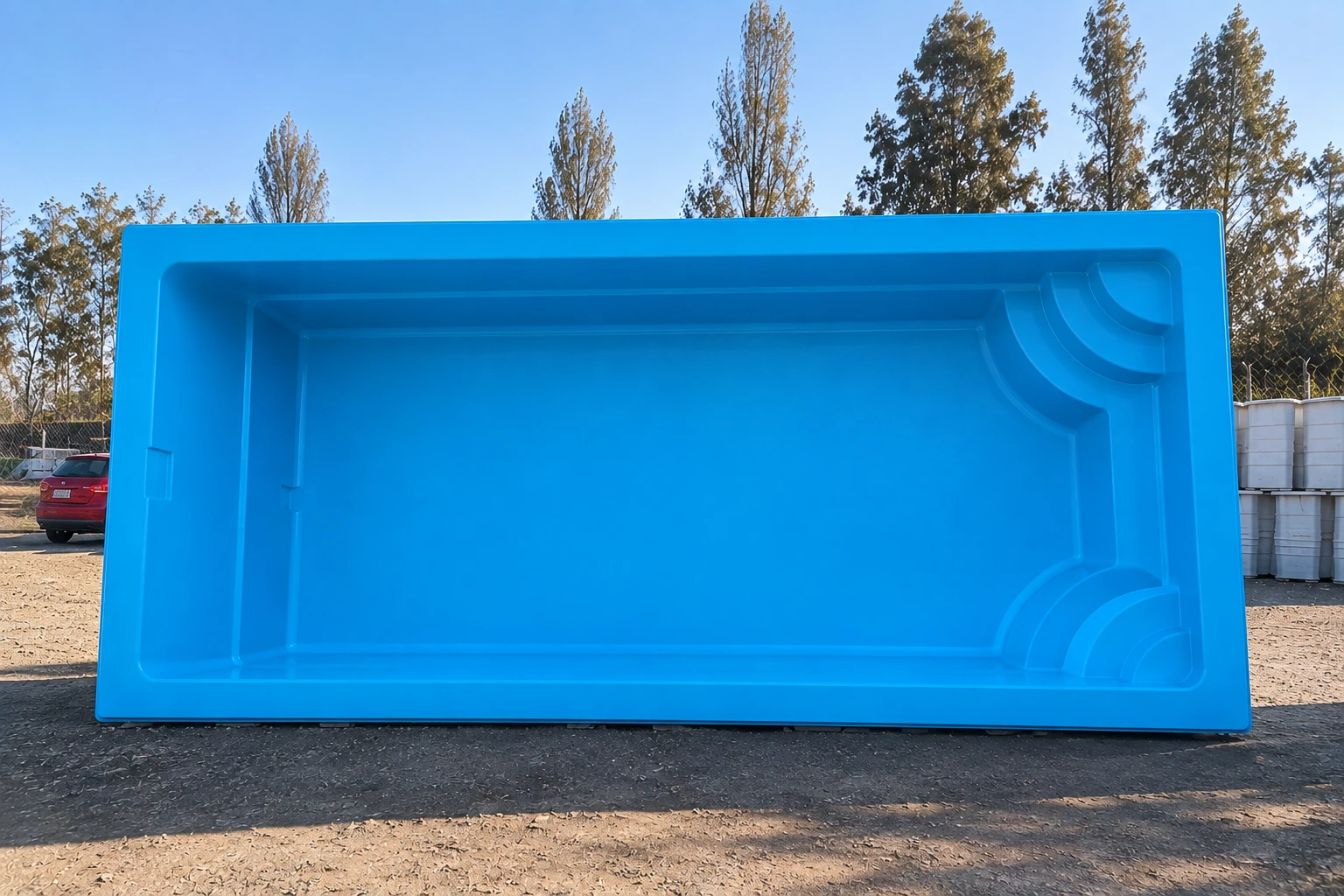 Rectangular 6,5 m · Piscina vacía